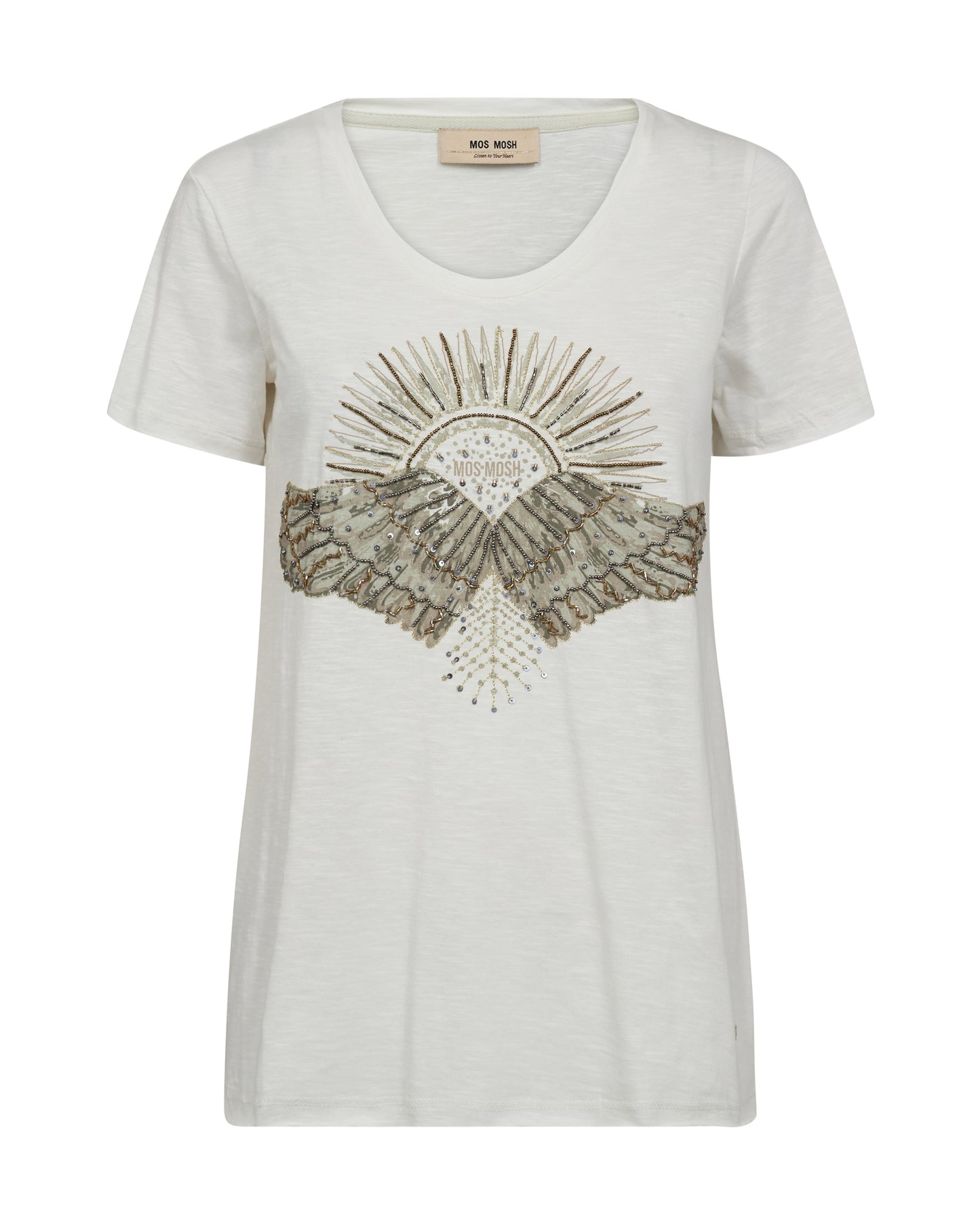 151019 | MOS MOSH - Nadine Off white mønstret