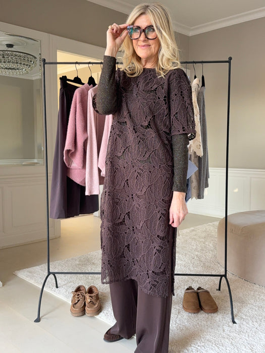 Brun glimmerbluse - Brun glimmerbluse