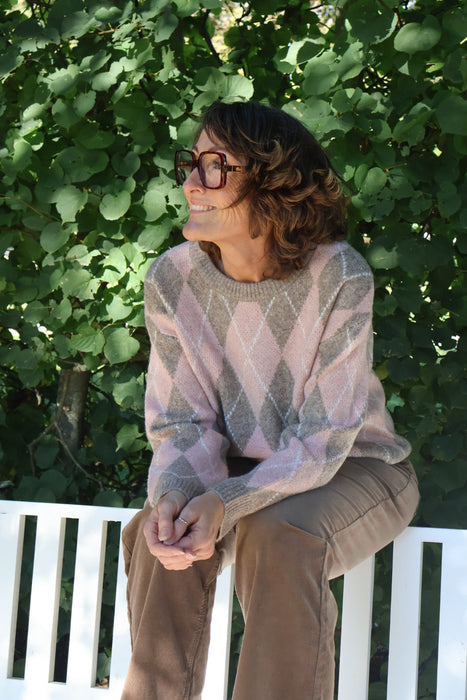 Argyle strikbluse - Argyle strikbluse