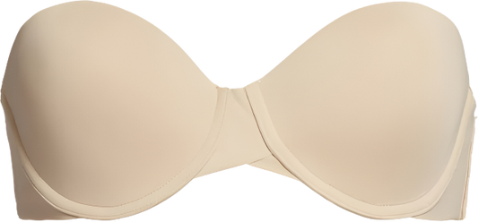 Stropløs bh med bøjle og fyld i Hud. fra Calvin Klein