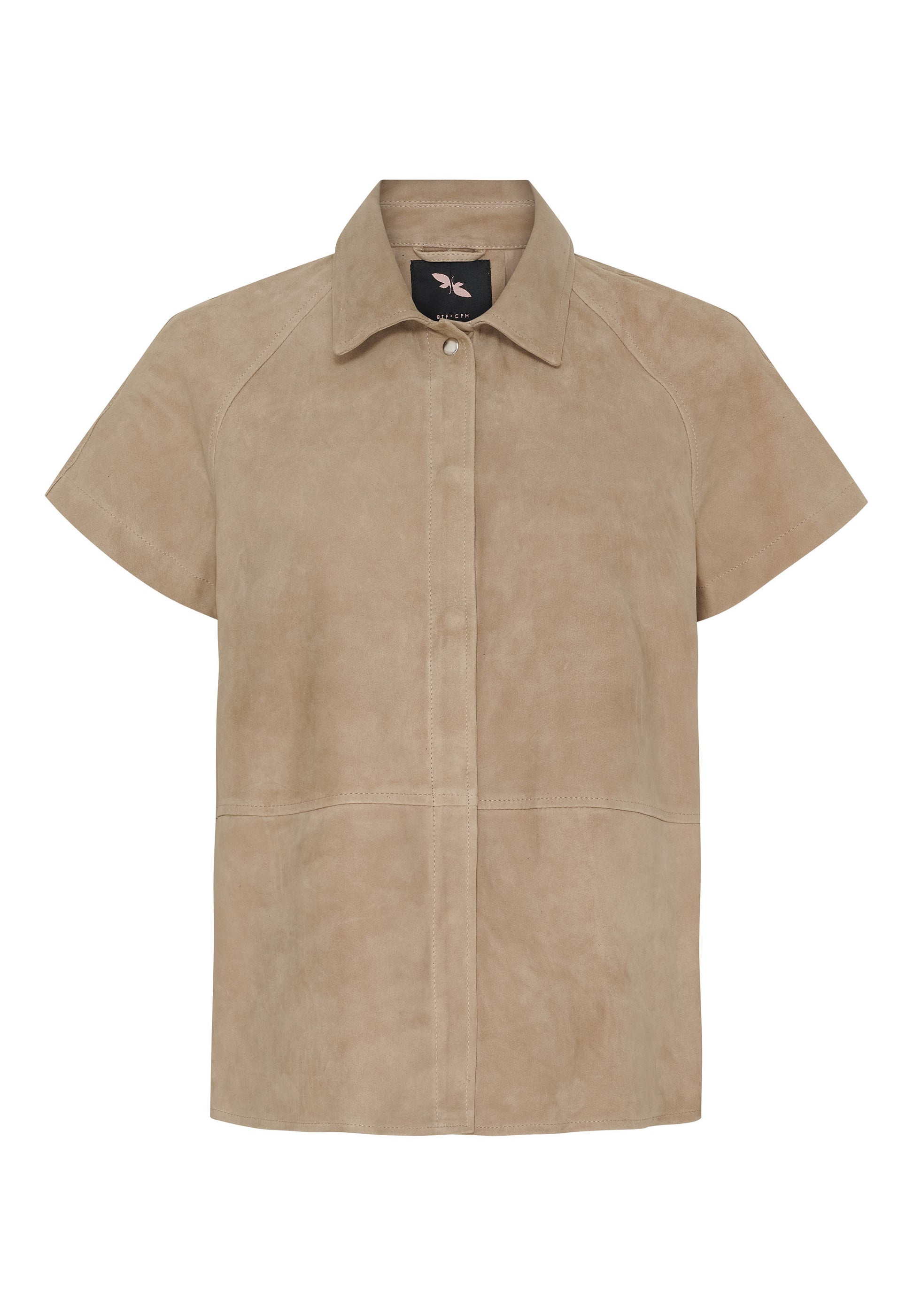 154321 | BTF CPH - Suede SS Shirt Latté