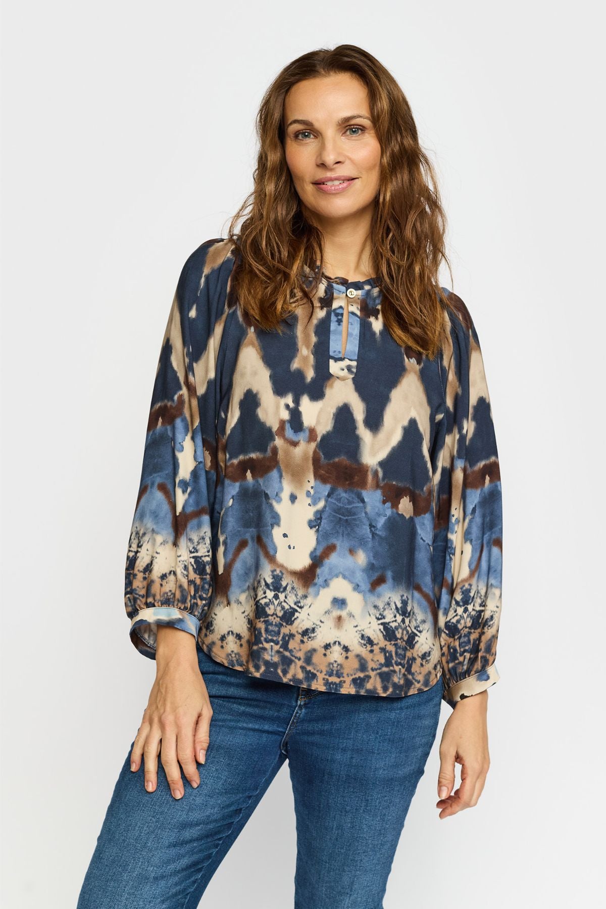 153497 | 2-Biz - Miri Blå mønstret