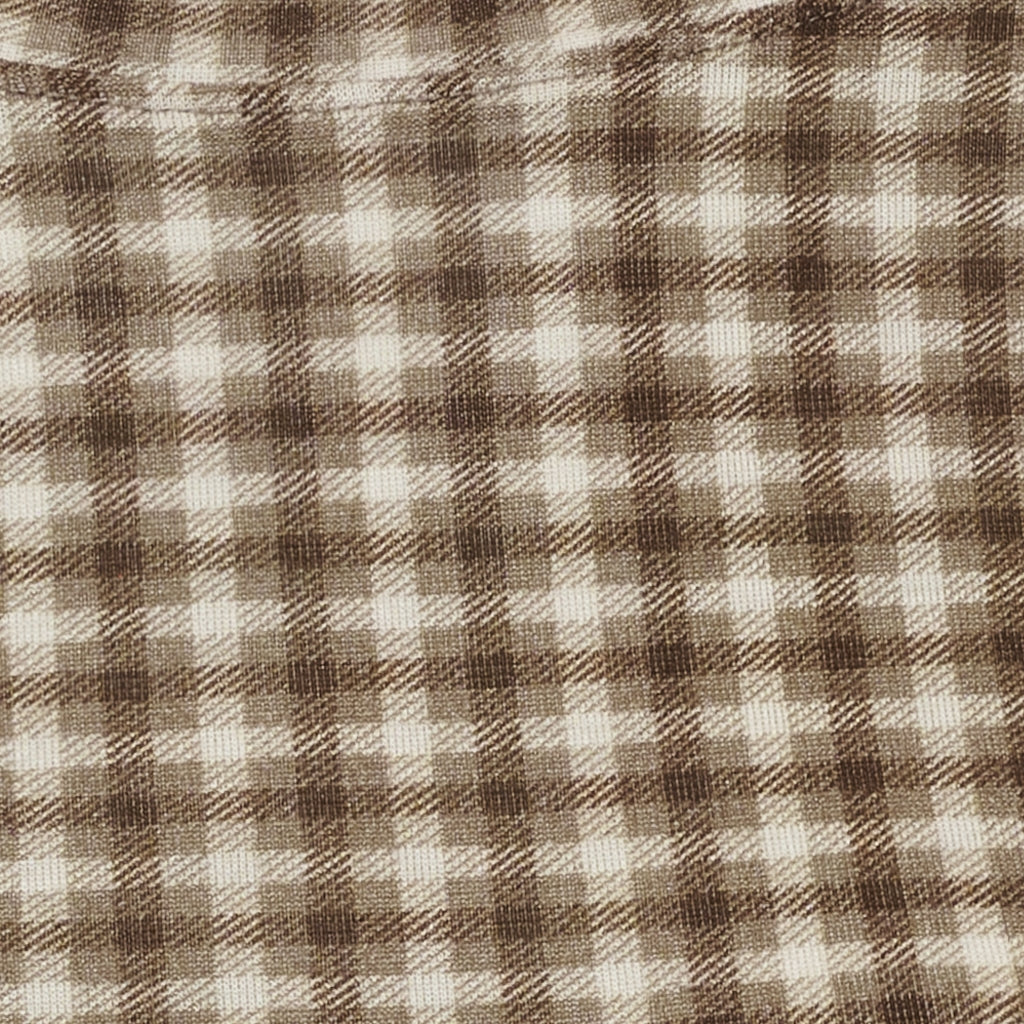 156216 | Marta du Château – MDCElissa Brun-bluse med brunt og beige gingham-mønster.