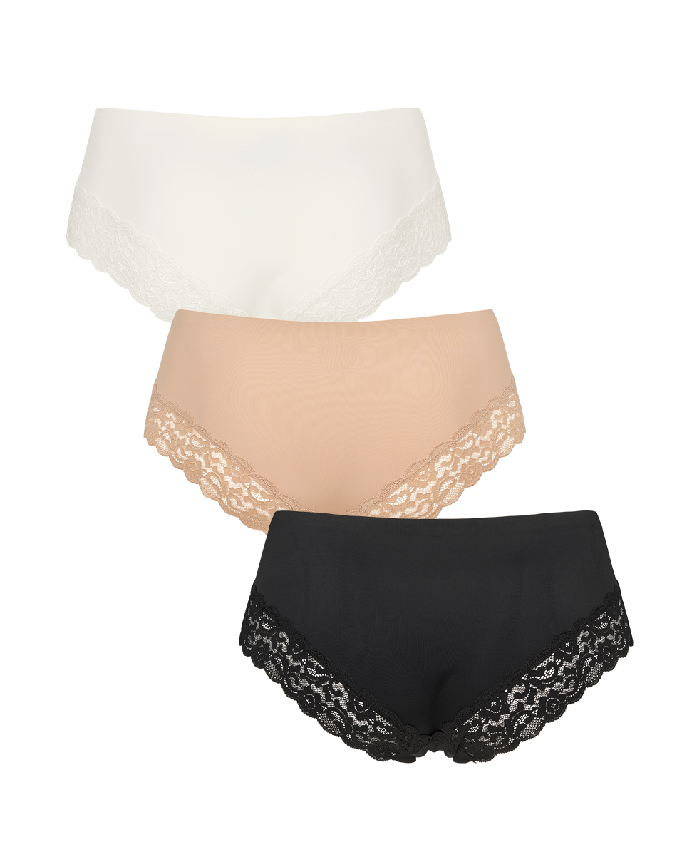 154184 | Missya - Seamless w Lace 3-Pack Multicolour
