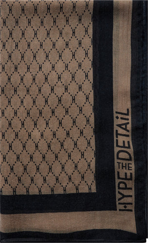 149054 | HYPE THE DETAIL - Scarf w/Logo Brun mønstret