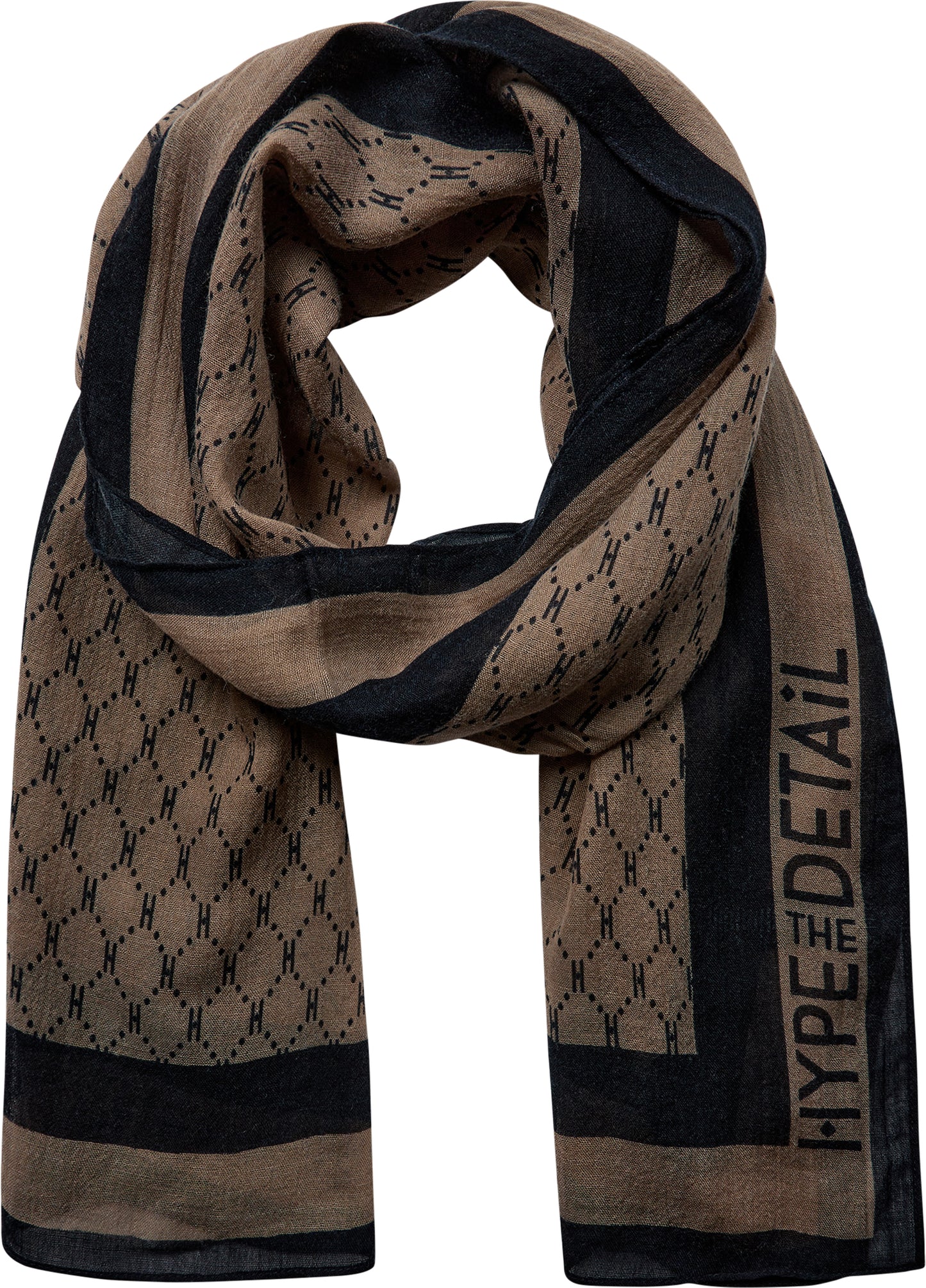 149054 | HYPE THE DETAIL - Scarf w/Logo Brun mønstret