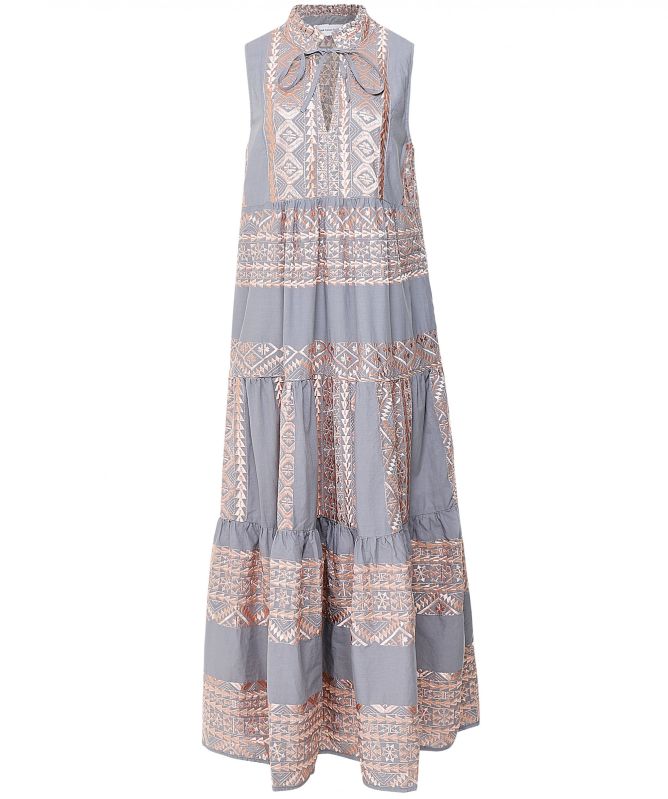 154199 | Greek Archaic Kori - Long classic triangle sleevele Lysegrå