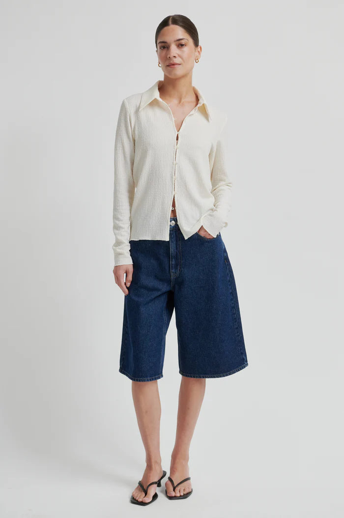 153970 | SECOND FEMALE - Columbo Denim Shorts Mørk denim