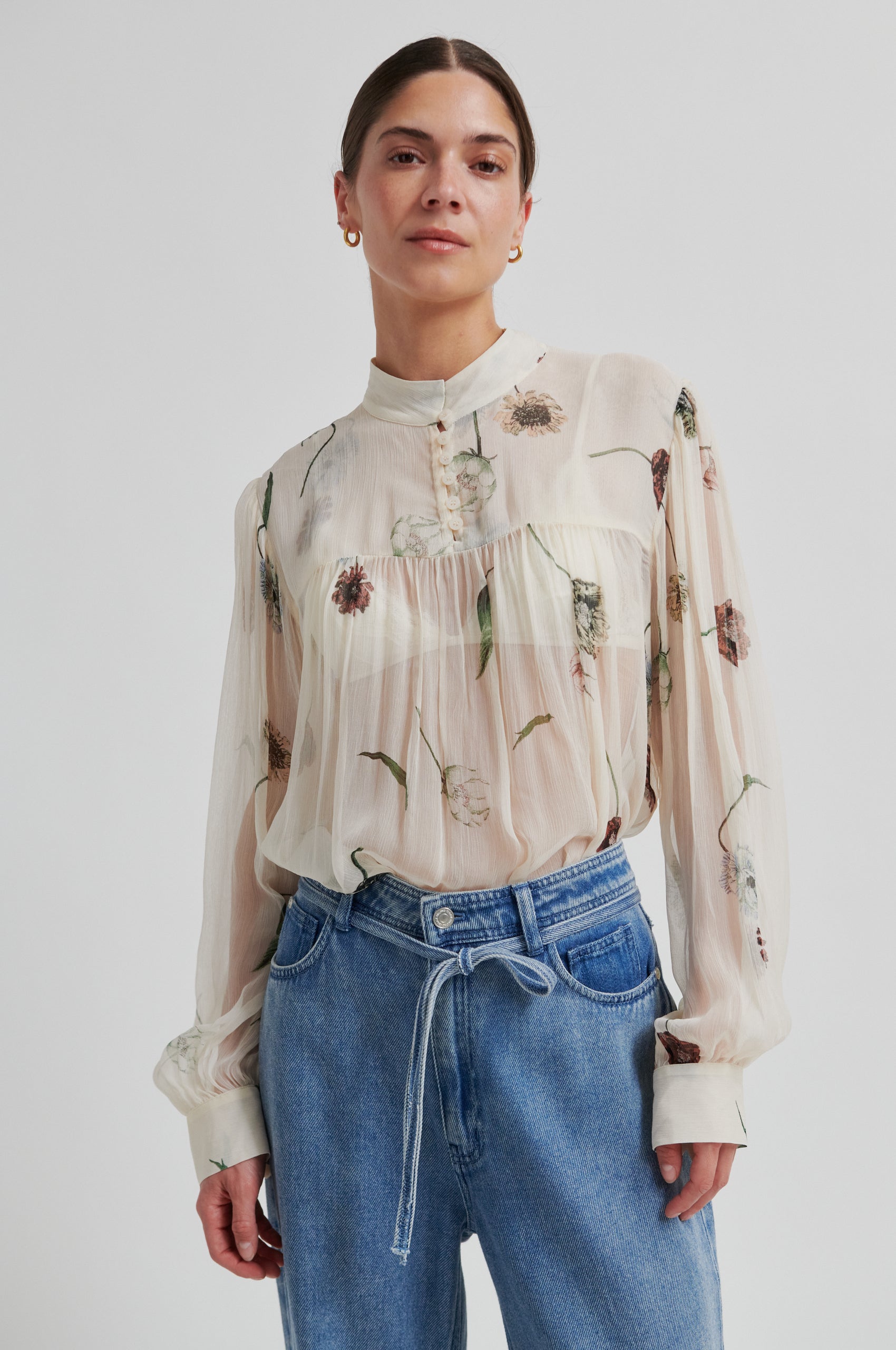 154260 | SECOND FEMALE - Florala Off white mønstret
