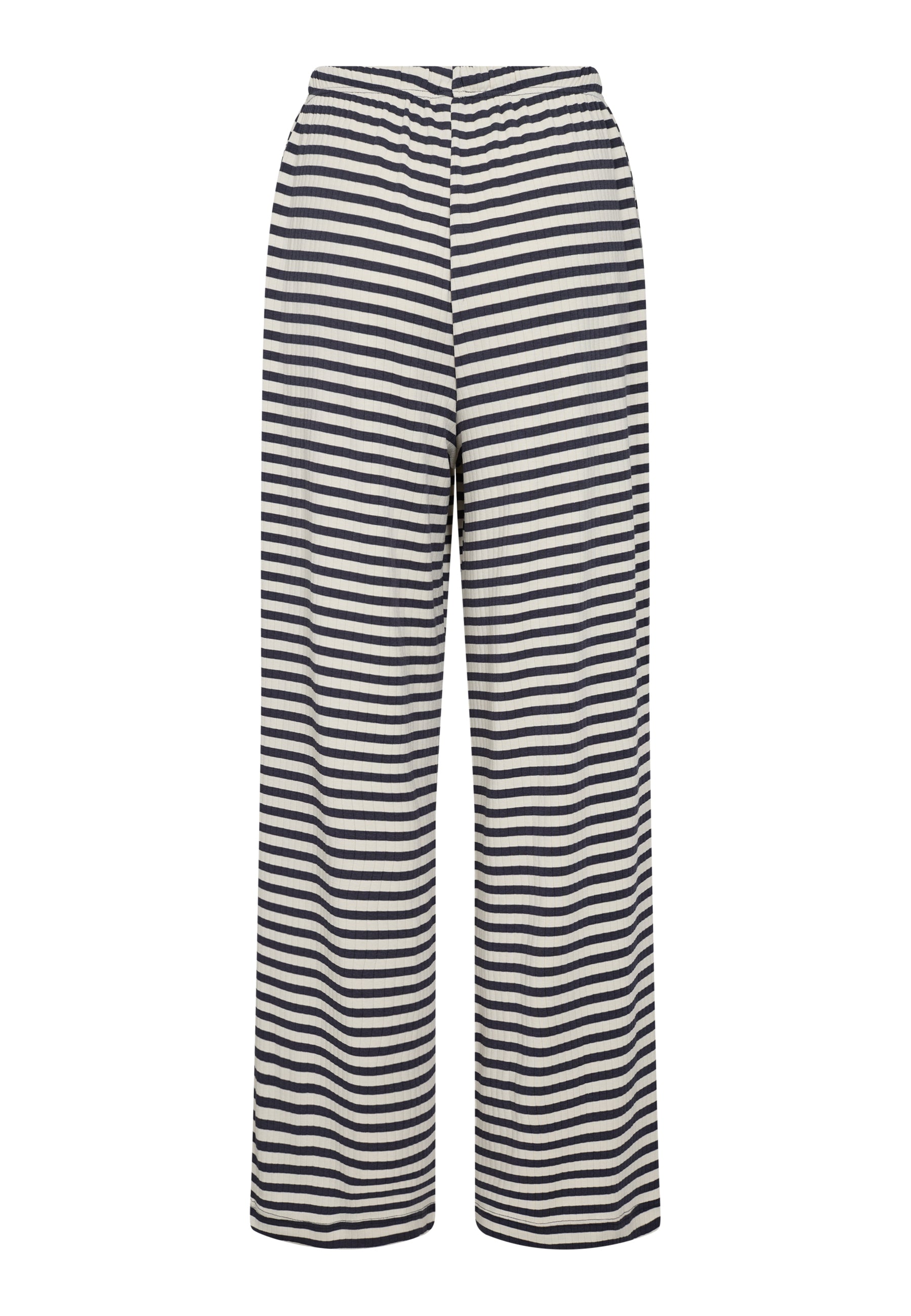 Stribede nat bukser fra JBS med brede ben set bagfra