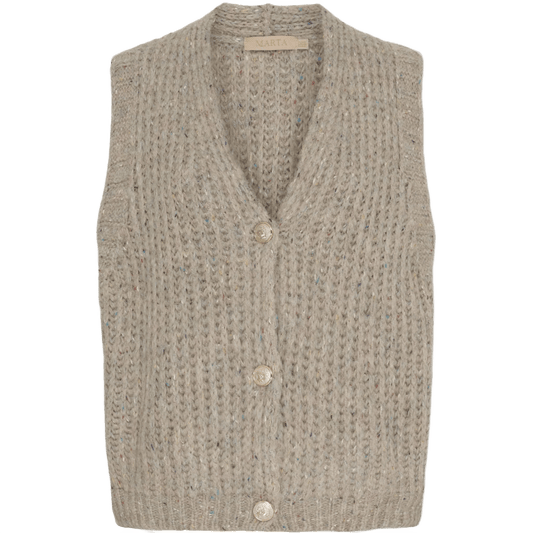 Strikvest i Beige fra Marta du Château