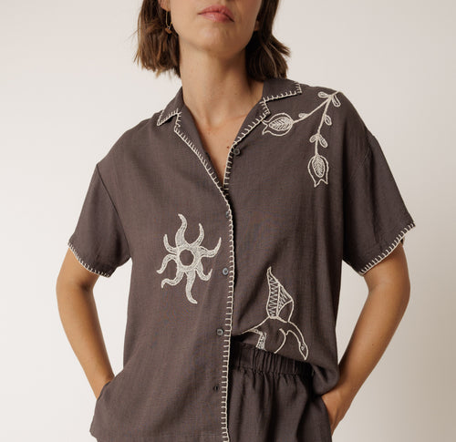 154263 | INDI & COLD - Camisa Mørkegrå