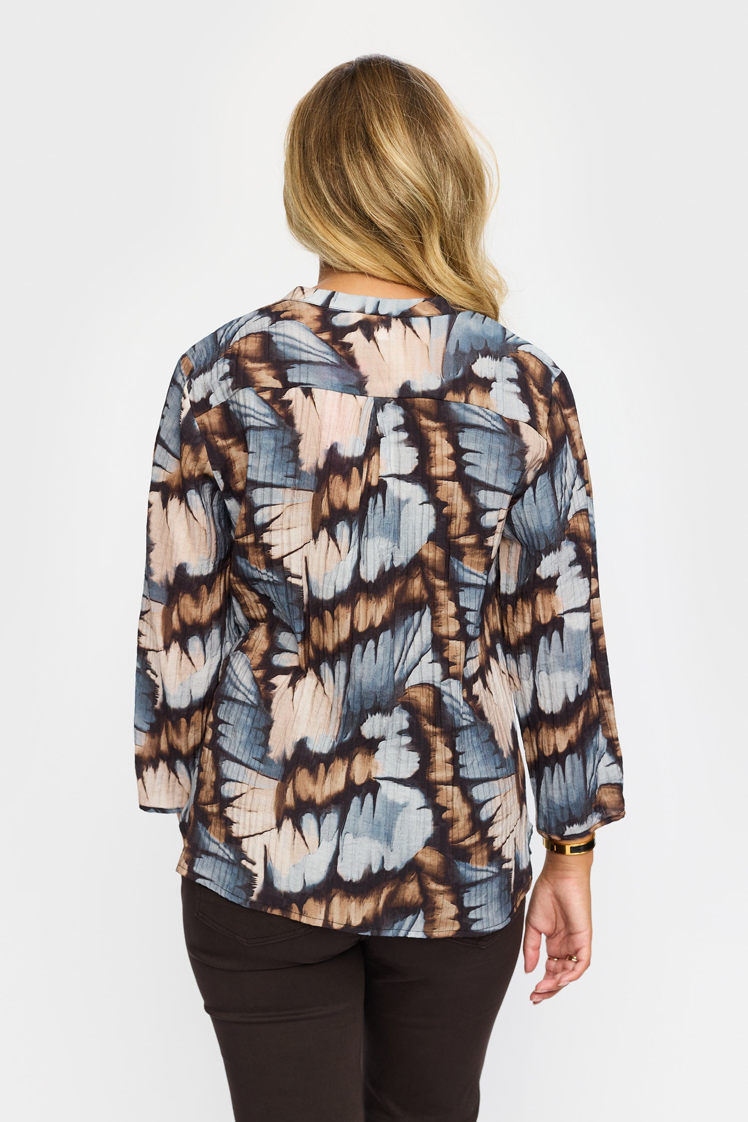 153663 | 2-Biz - Amoa Blå mønstret