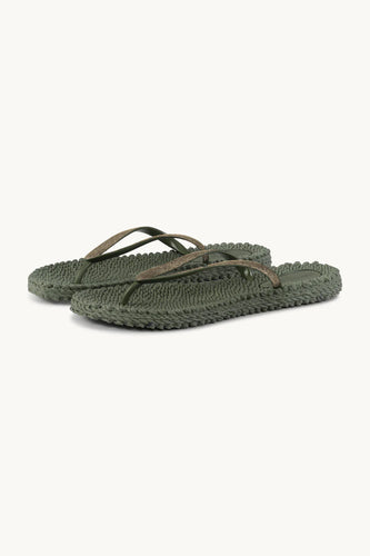 155217 | Ilse Jacobsen - Flip Flops Whit Glitter Army grøn