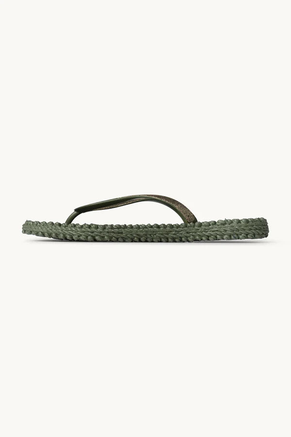 155217 | Ilse Jacobsen - Flip Flops Whit Glitter Army grøn