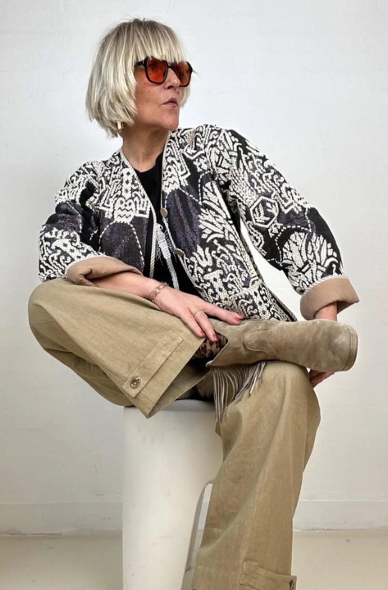 154343 | Gaspar - Marseille Sort mønstret