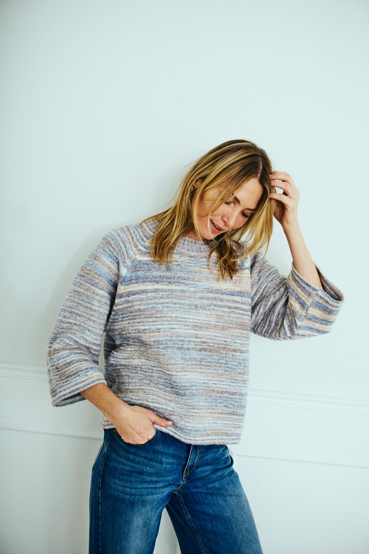 152455 | Freequent - Grsclas Blå mønstret