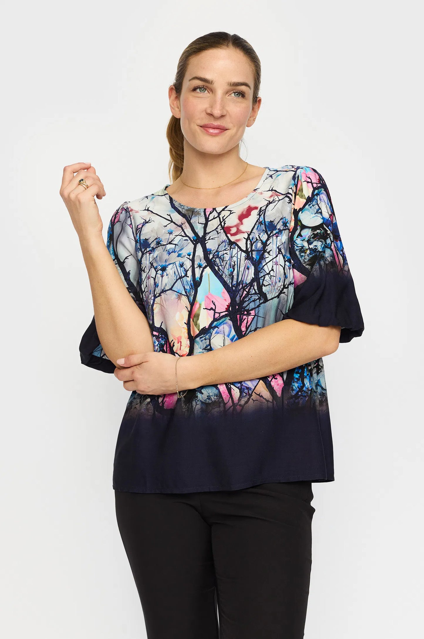 151798 | 2-Biz - Vina Blå mønstret