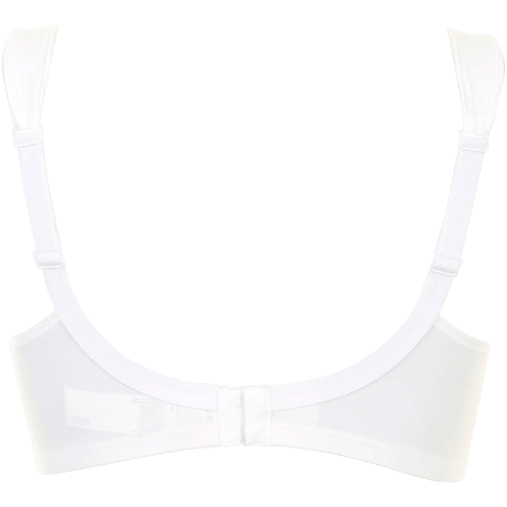 Anita – Clara HVID 109188, bh med fuld skål uden bøjler set bagfra, med justerbare stropper for støtte og komfort.