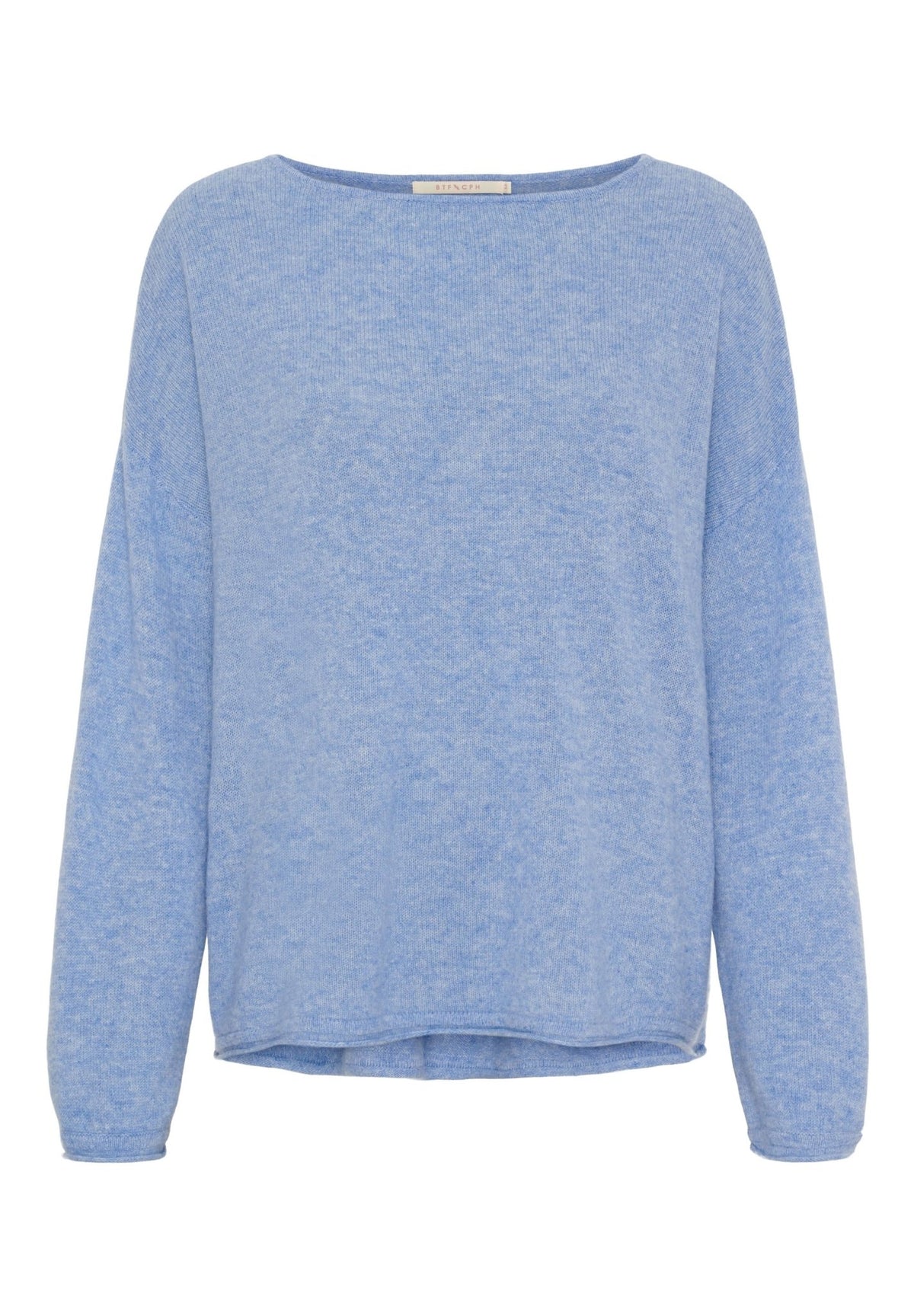 BTF CPH BTFMira – langærmet sweater i ren kashmir i farven Lyseblå med rund halsudskæring.