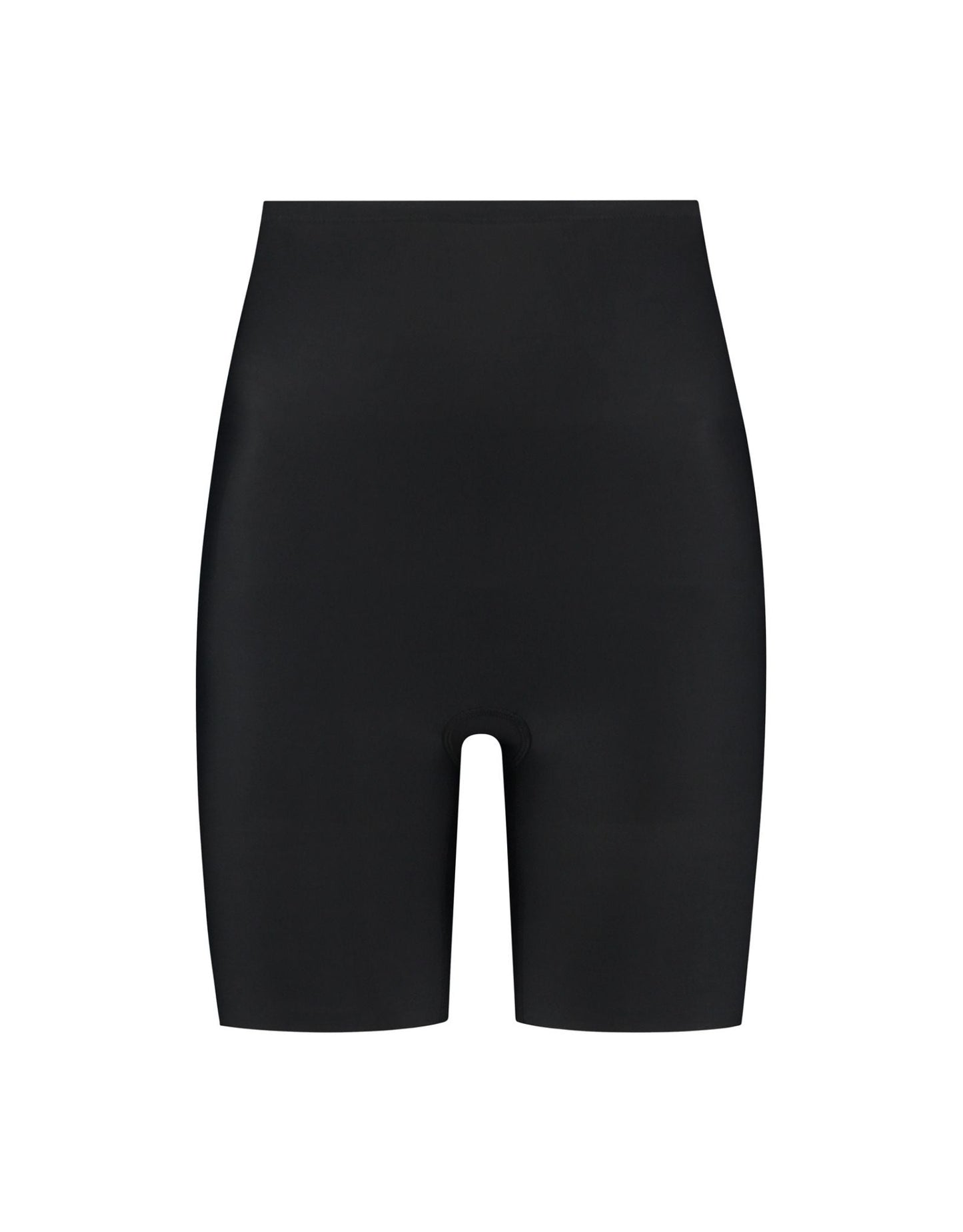 BYE BRA 151142 Shorts med høj talje og sømløse kanter, vist på en hvid baggrund for et elegant look.