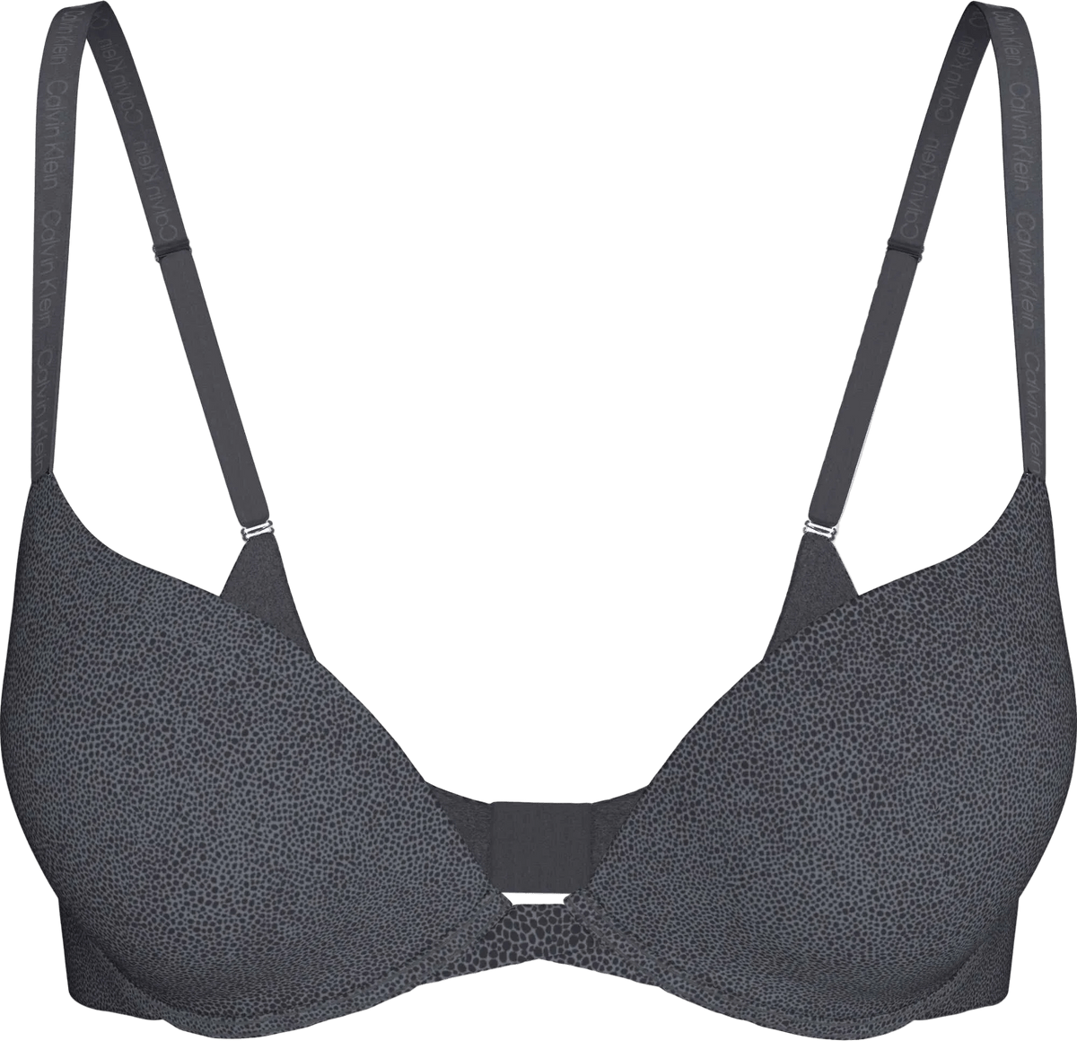 Calvin Klein 155292 Stingrey+Turbulence grå bh med bøjle og justerbare stropper, perfekt til T-shirt.