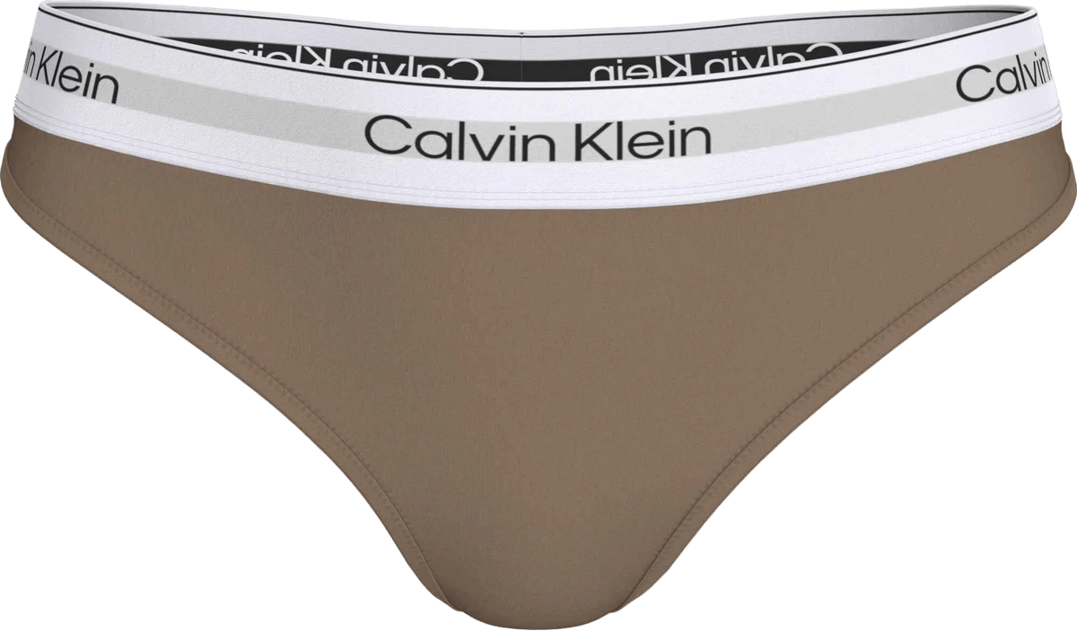 Beige 156314 | Calvin Klein – QPS Lysebrun undertøj i bikini-stil med en bred, elastisk linning med mærkelogo.