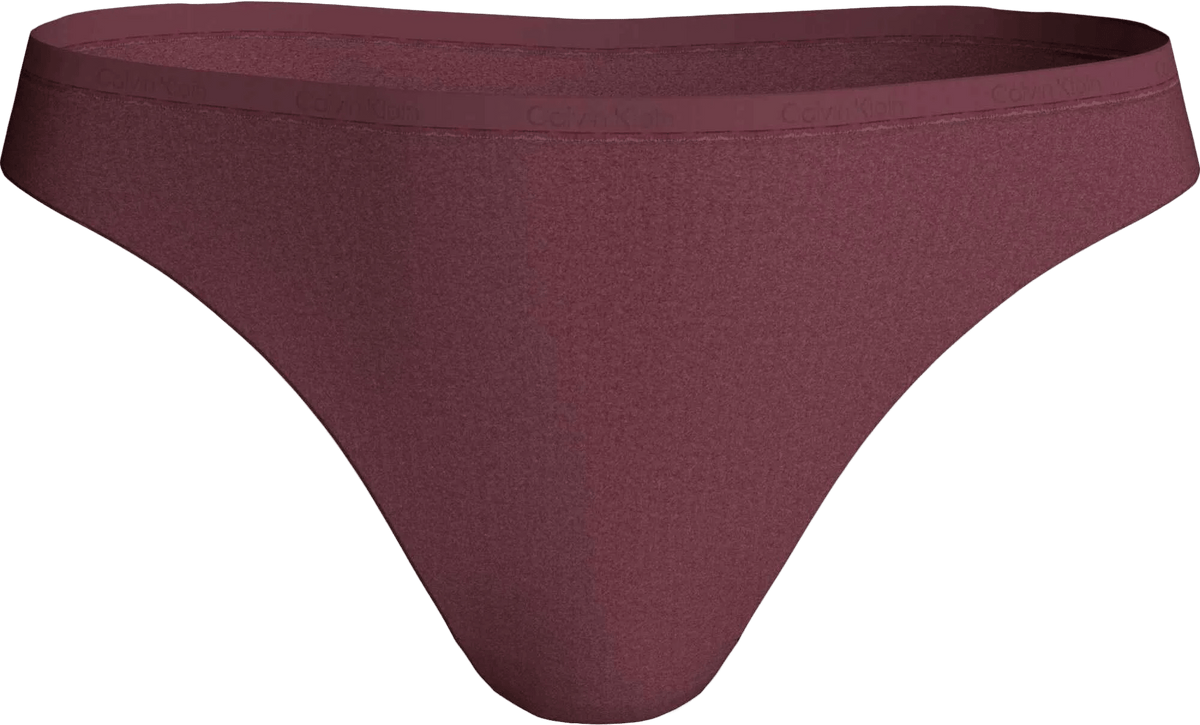 Bordeauxfarvet 156315 | Calvin Klein – 4GJ Bordeaux-g-streng med elastisk linning med præget logo.