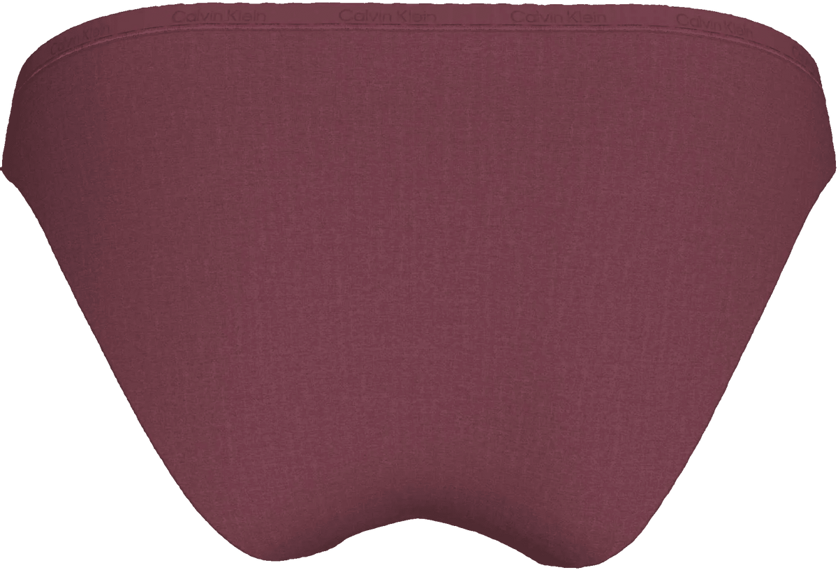 Bordeaux 156316 Calvin Klein – 4GJ bikini-undertøj i tai-stil med elastisk linning med logo.