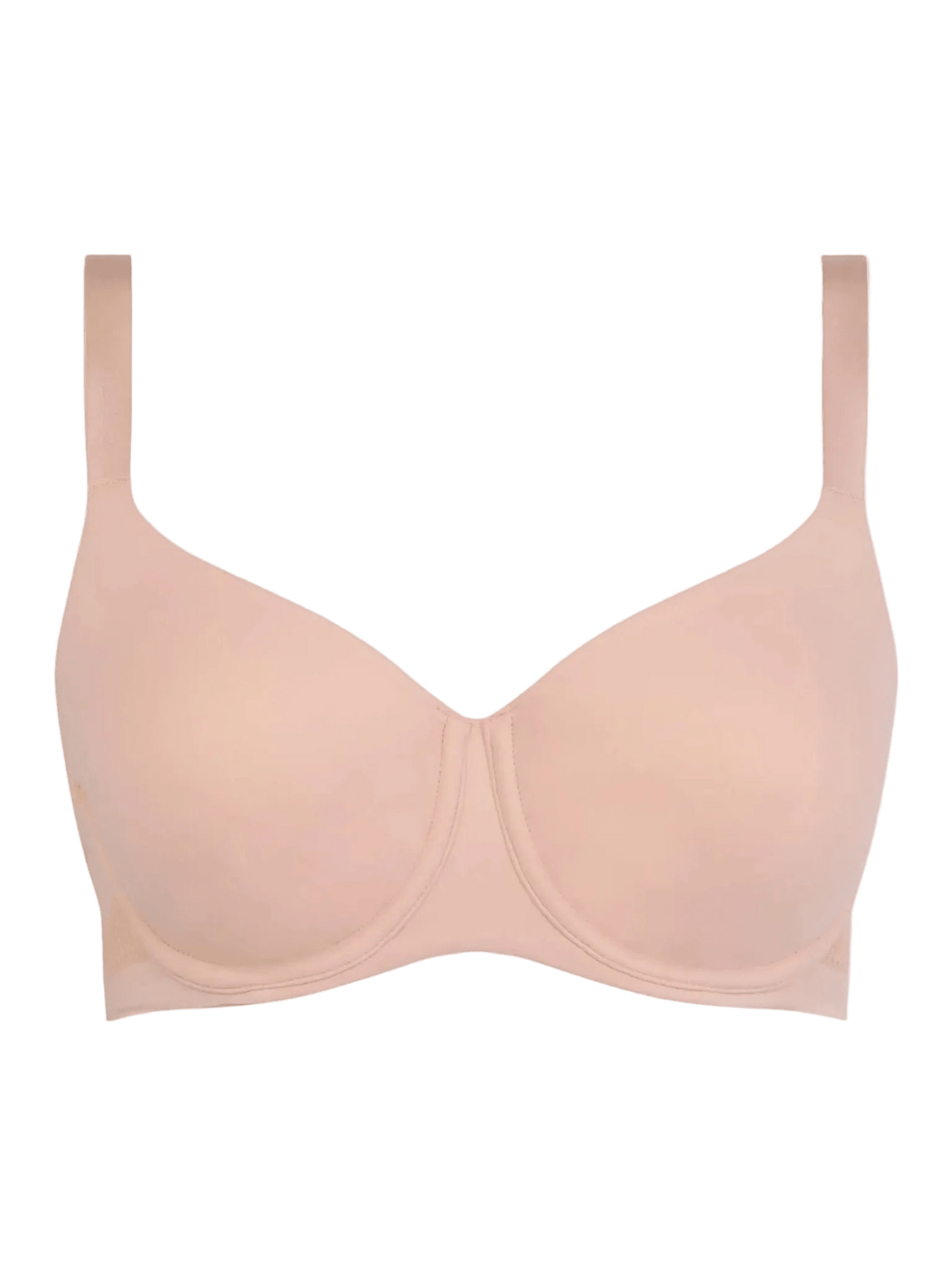 Chantelle EasyFeel 150414: BH med fulde skåle, blonder, justerbare stropper og optimal dækning i farven pudder.
