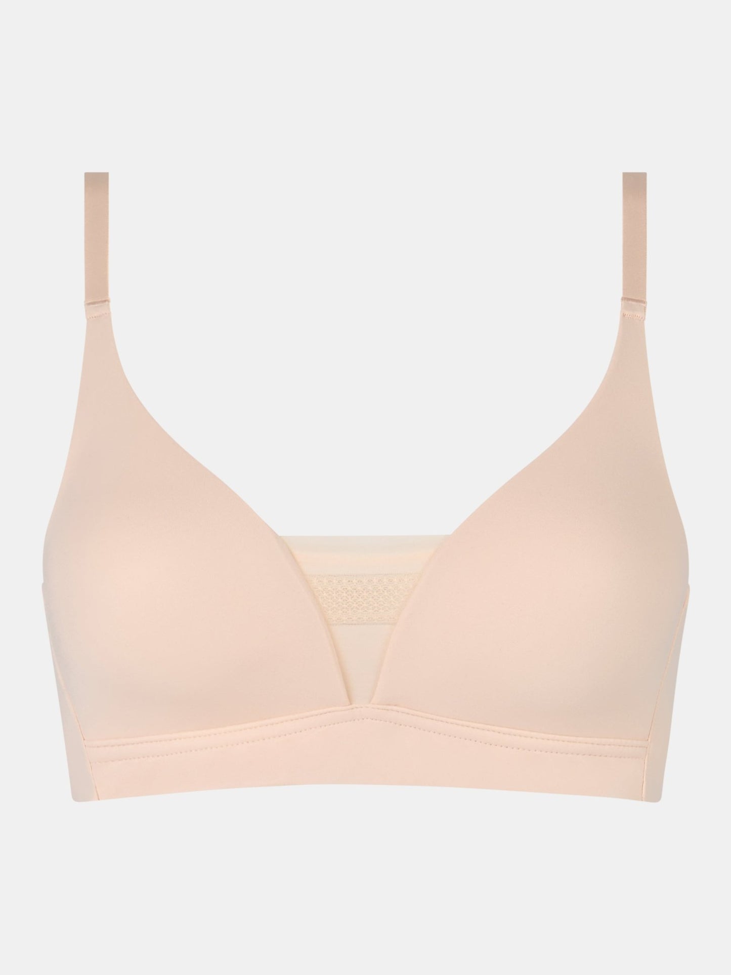 Chantelle EasyFeel – Easy Bliss Golden Beige Pudder: Formstøbte skåle, bredt underbånd, justerbare stropper.