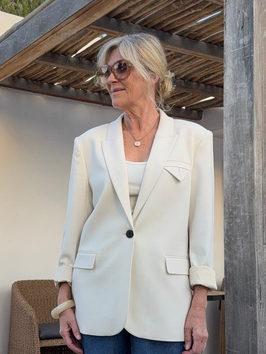 Blazer i Off-white.. fra Copenhagen Muse