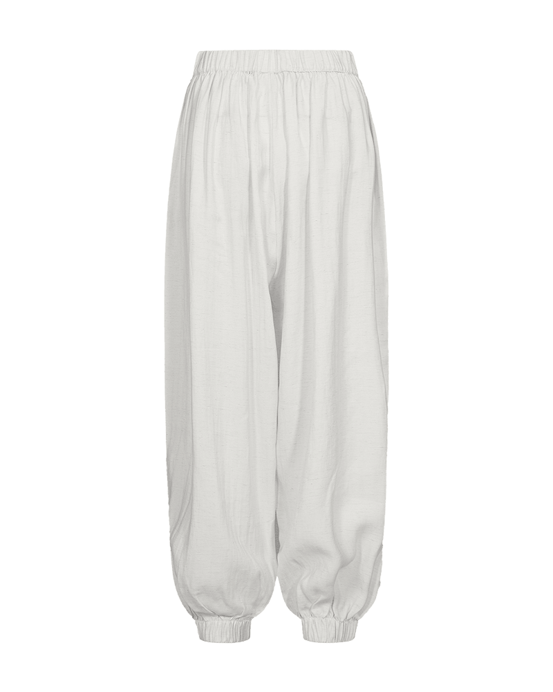 Offwhite Tenley-bukser med elastik i taljen og ved anklerne fra Copenhagen Muse – model 154864.