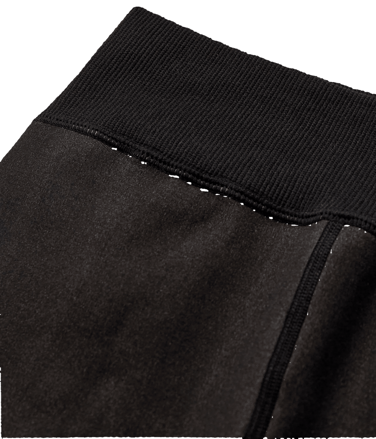 Nærbillede af linningen på 155914 | Decoy – Fleece-tights 280 denier, mørkebrun.