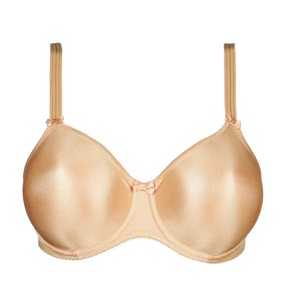 PrimaDonna 156488 – SATIN cognac Pudder bh med bøjle, glatte skåle og dekorative sløjfer på stropperne og midterstykket.