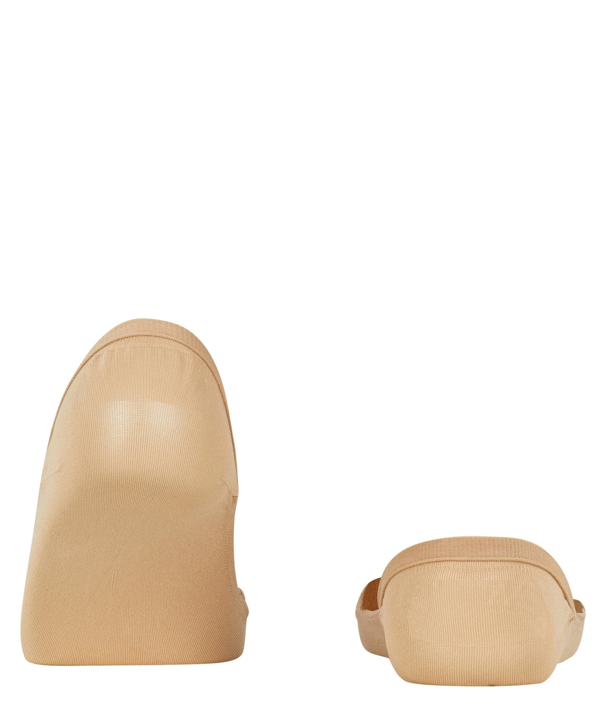Falke ELEGANT STEP Crystal beige skridsikre tøfler, vist stående på hvid baggrund, set forfra og bagfra.