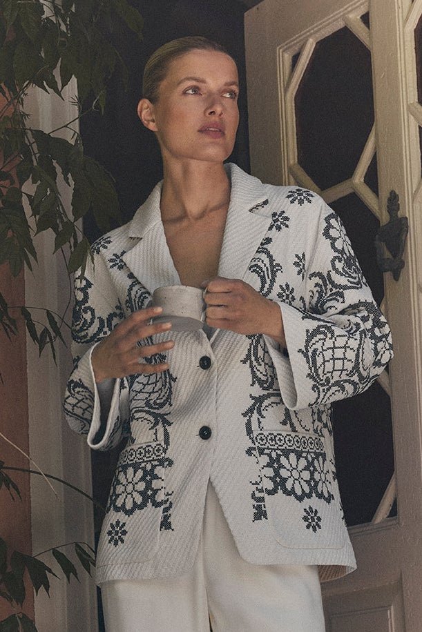 155517 | Gustav - Sarah Off white mønstret