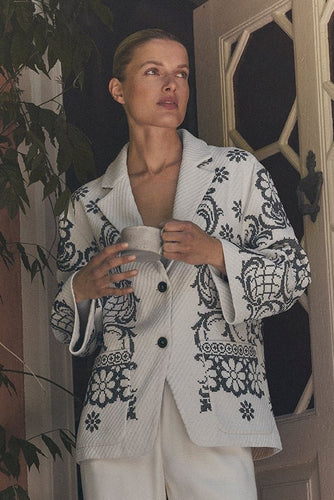 155517 | Gustav - Sarah Off white mønstret