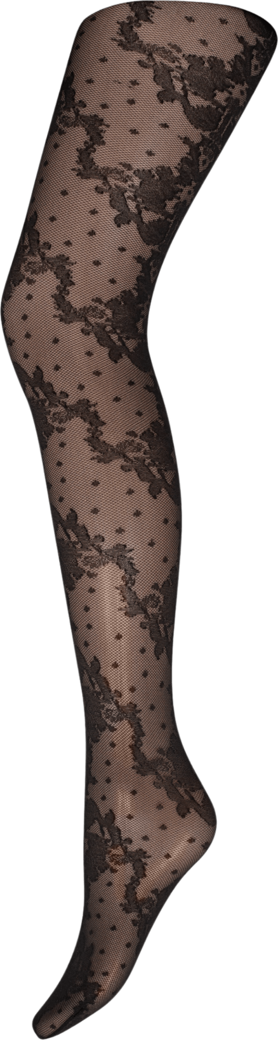 HYPE THE DETAIL: Stramme Flora 25 d Sort strømpebukser vises på mannequinben mod en ensfarvet baggrund.