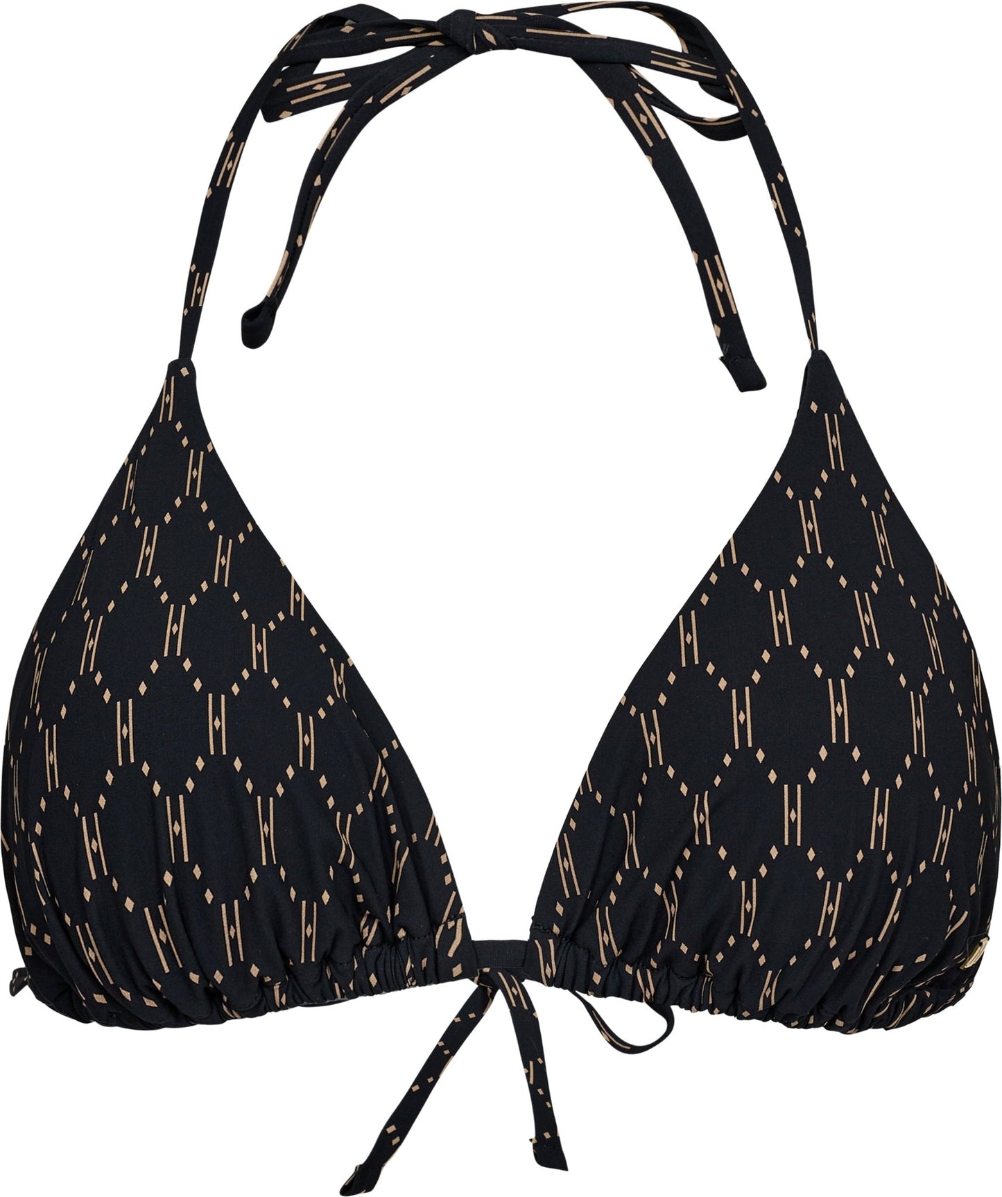 HYPE THE DETAIL trekantet bikini-top i sort med halterneck og bindebånd foran – model 154099.