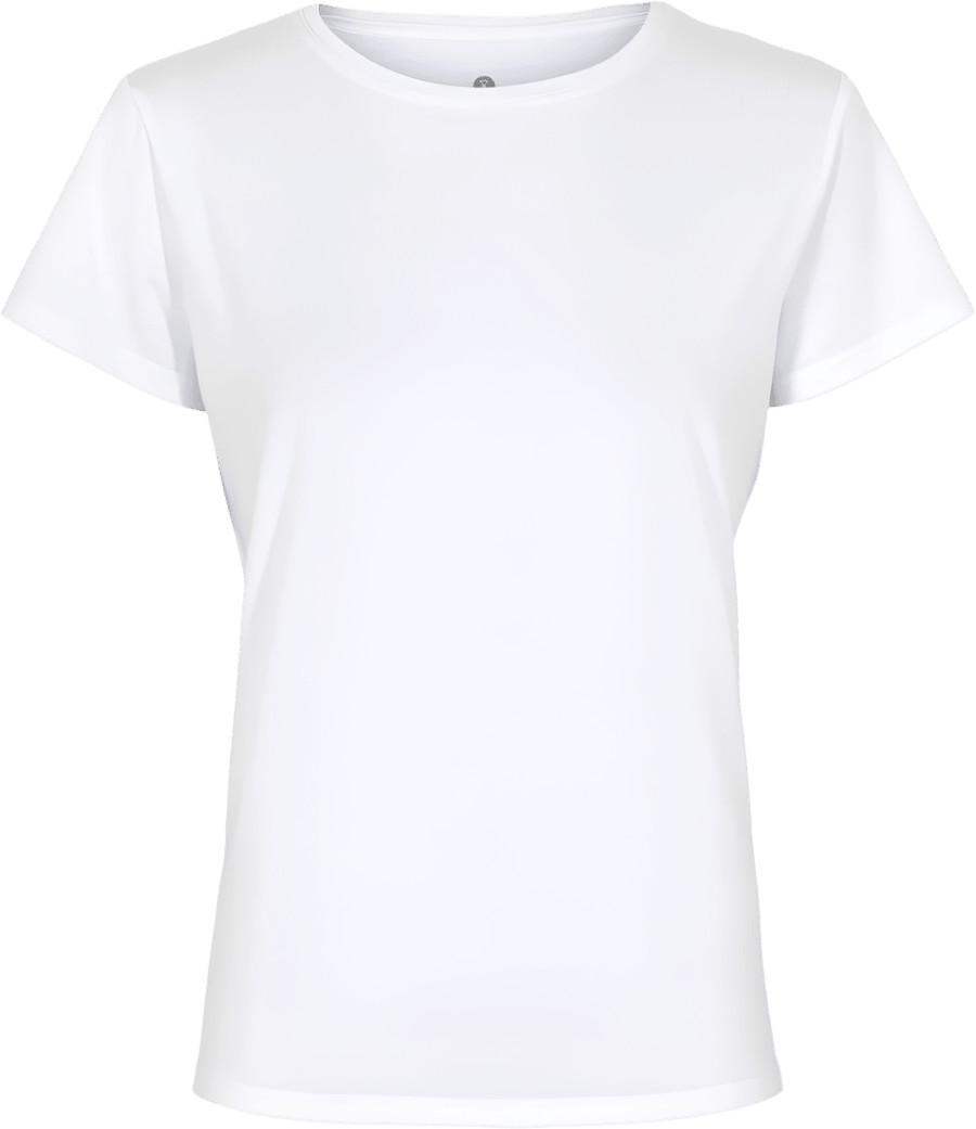 145935 | JBS of Denmark – Basis-T-shirt, hvid, kortærmet, afbildet fladt og vendt fremad på en hvid baggrund.