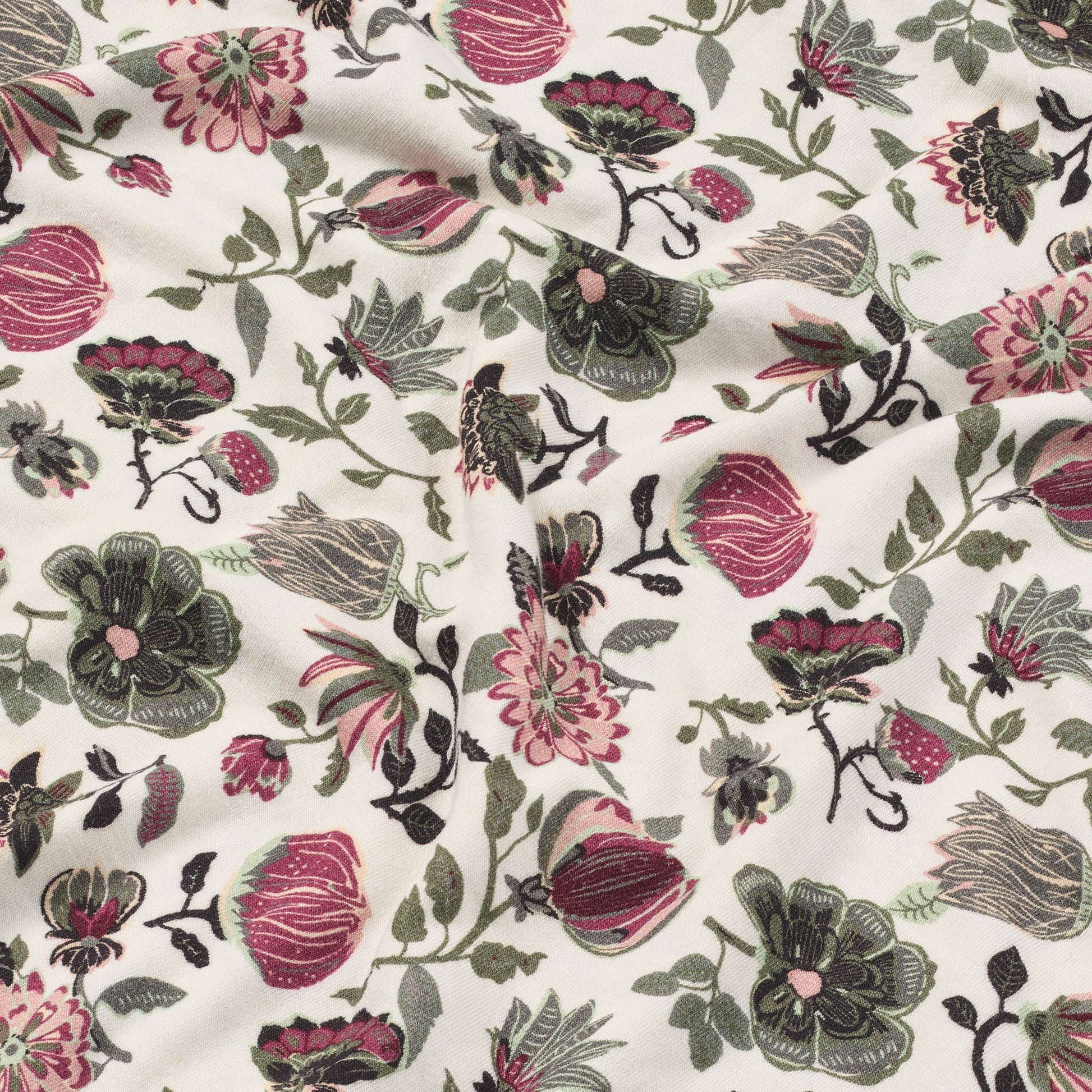 152968 | Lady Avenue - Bamboo 3/4 Sleeve Grøn mønstret
