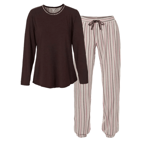 156384 | Lady Avenue - Pyjamas Brun mønstret