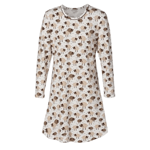 156386 | Lady Avenue - Natkjole Off white mønstret