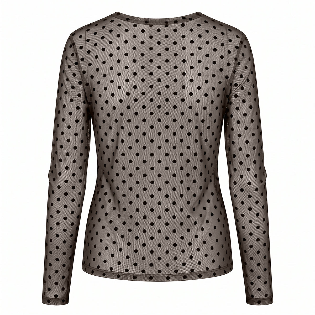 156328 | Luxzuz - Dot Mesh Mørkebrun