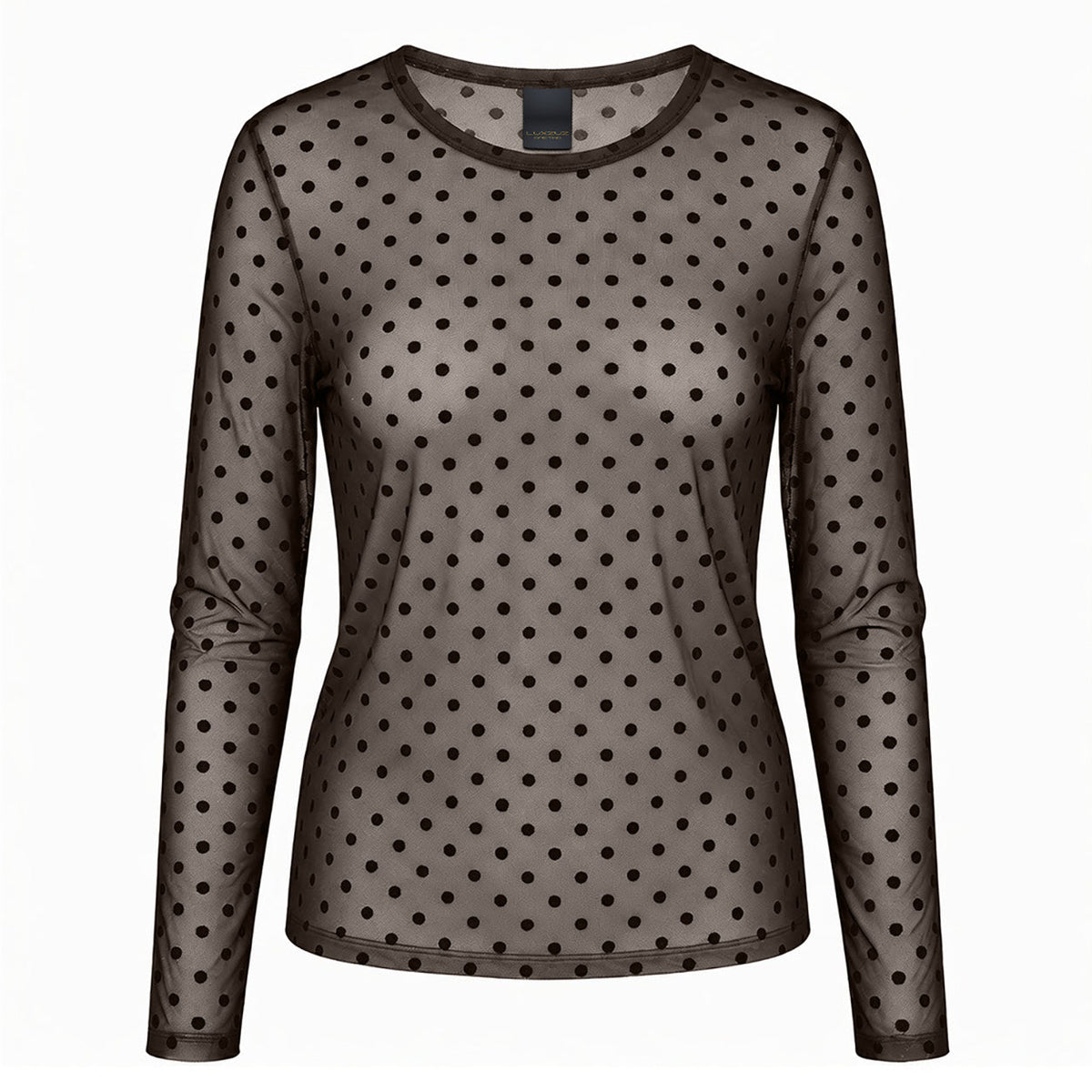 156328 | Luxzuz - Dot Mesh Mørkebrun