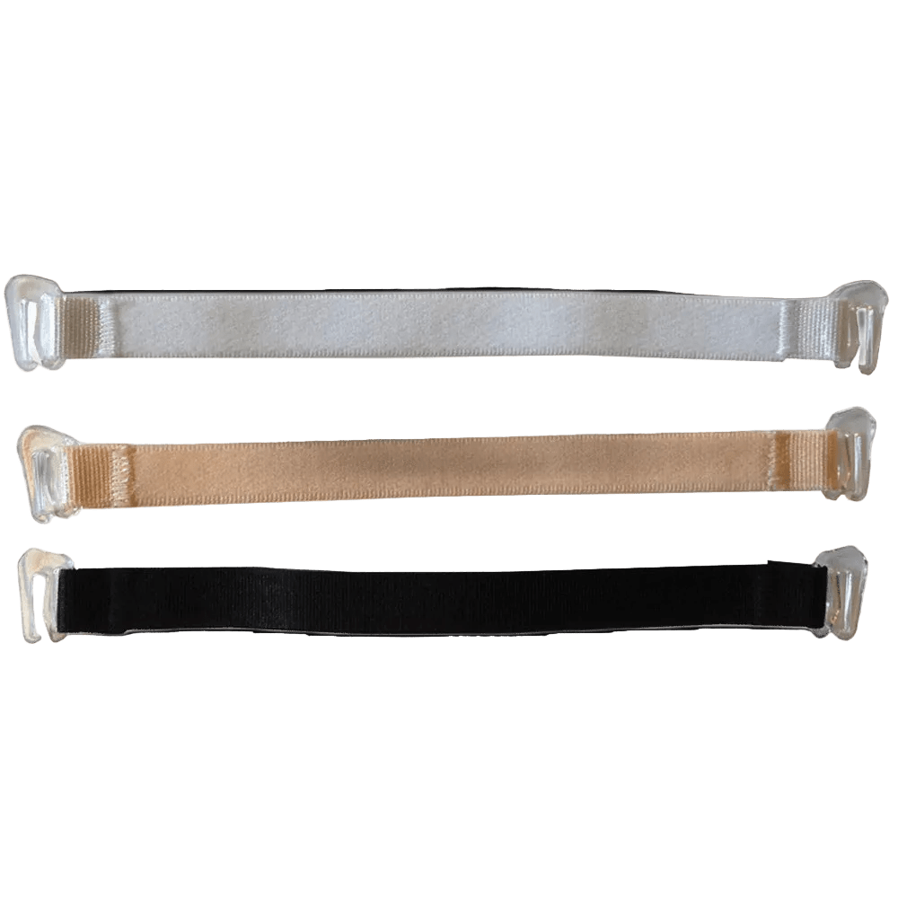 Magic Bodyfashion Magic Straps er undertøjstilbehør til racerback-bh’er med plastik-hager i tre klassiske farver.