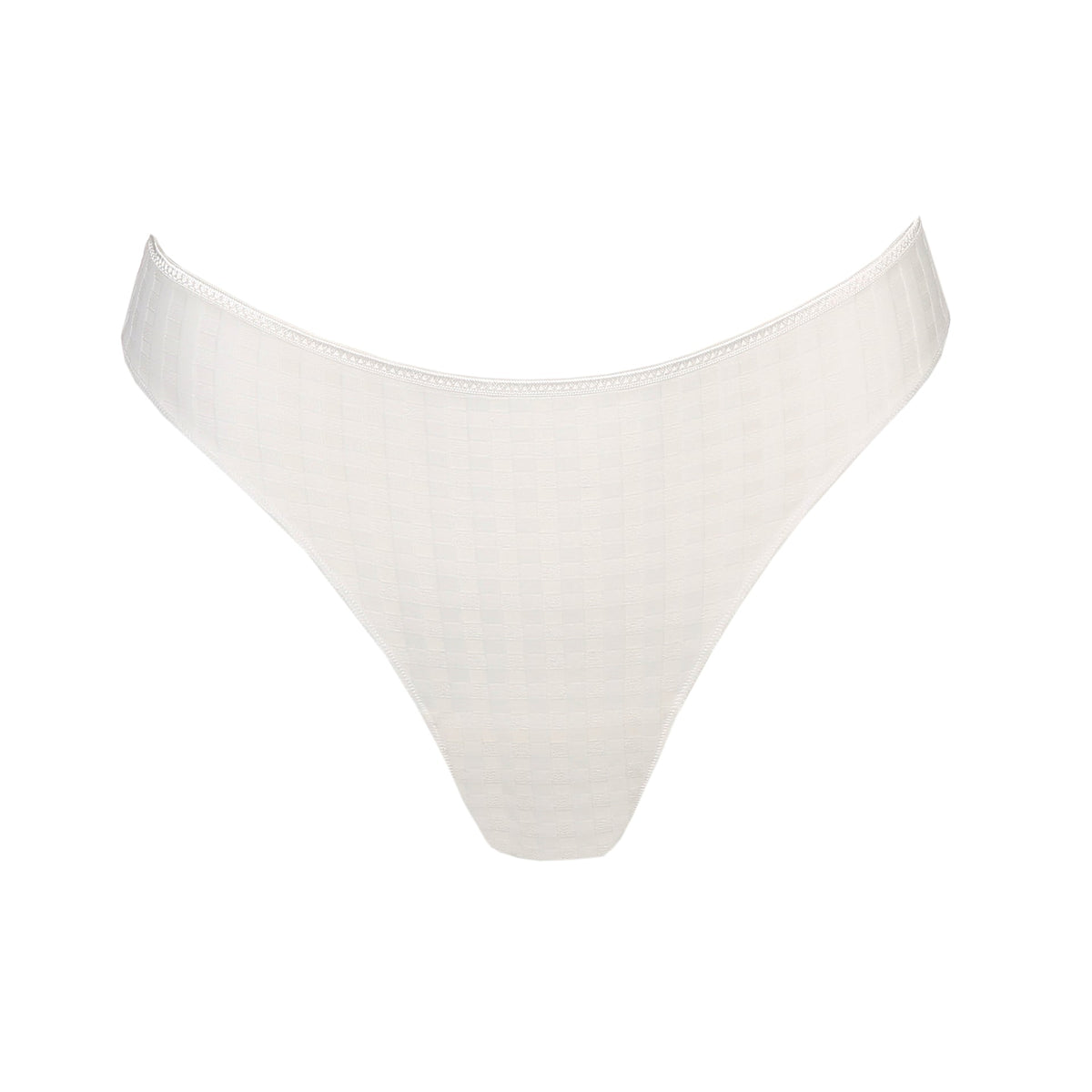 Marie Jo 132100 off-white g-streng til kvinder med diskret ternet mønster – passer perfekt sammen med din yndlings-Avero-bh.