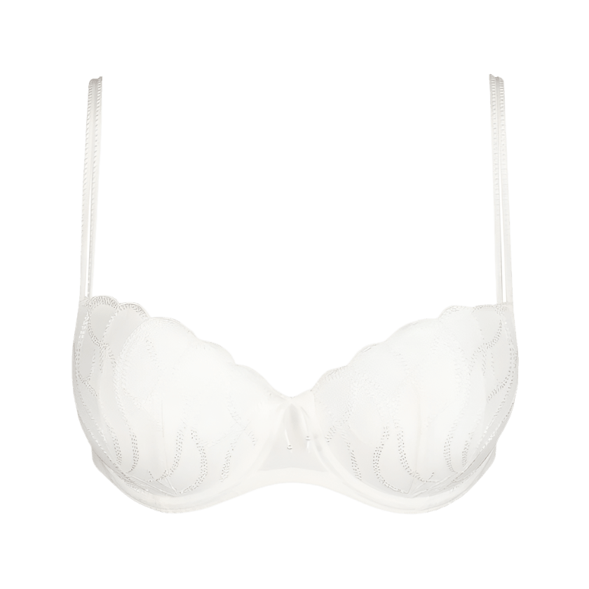 Marie Jo Heleen Natural, offwhite balconette-bh med bøjle, polstring og tynde, justerbare stropper.