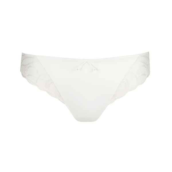 Marie Jo Heleen Natural – en off-white bikini-underbuks med blonder, vist på en ensfarvet baggrund.